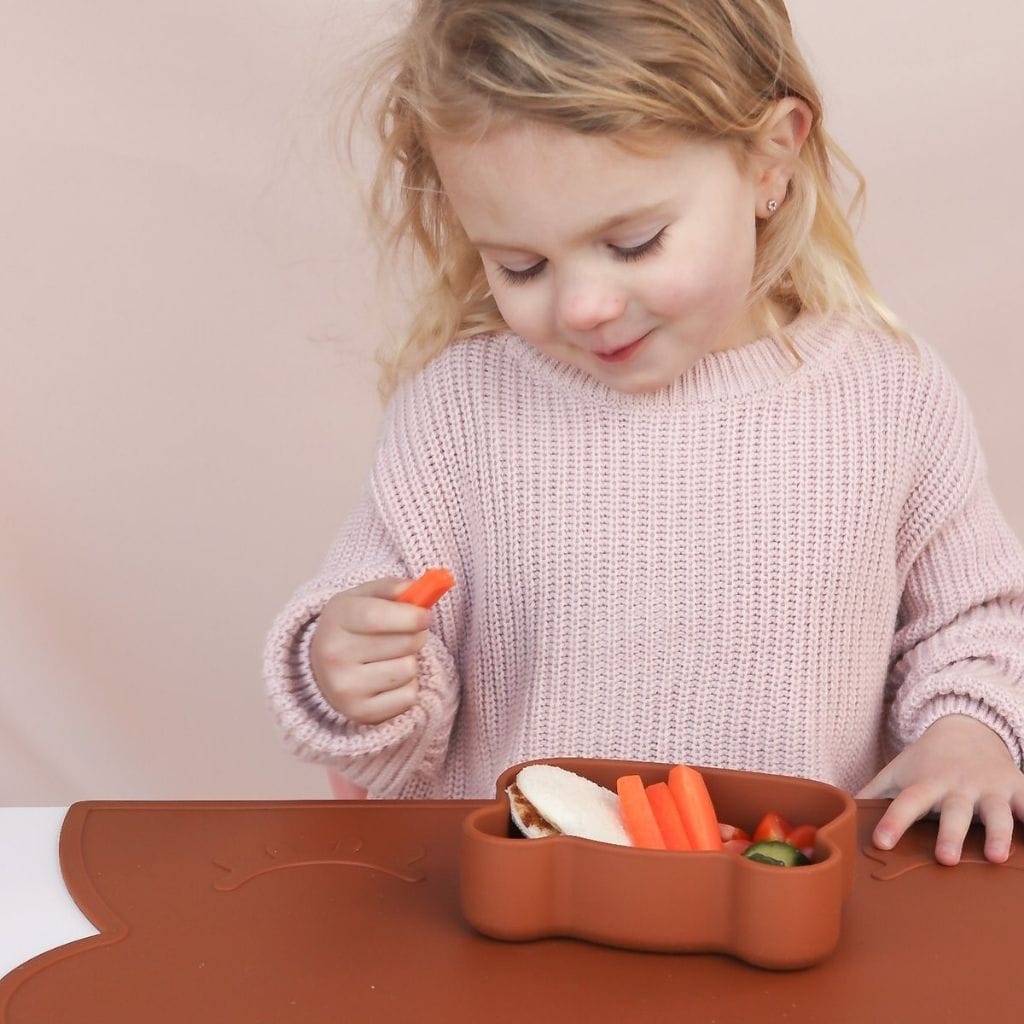 We Might Be Tiny Limited Edition Chocolate Brown Bear Silicone Bowl and Plate Snackie We Might Be Tiny Limited Edition Chocolate Brown Bear Silicone Bowl and Plate Snackie 