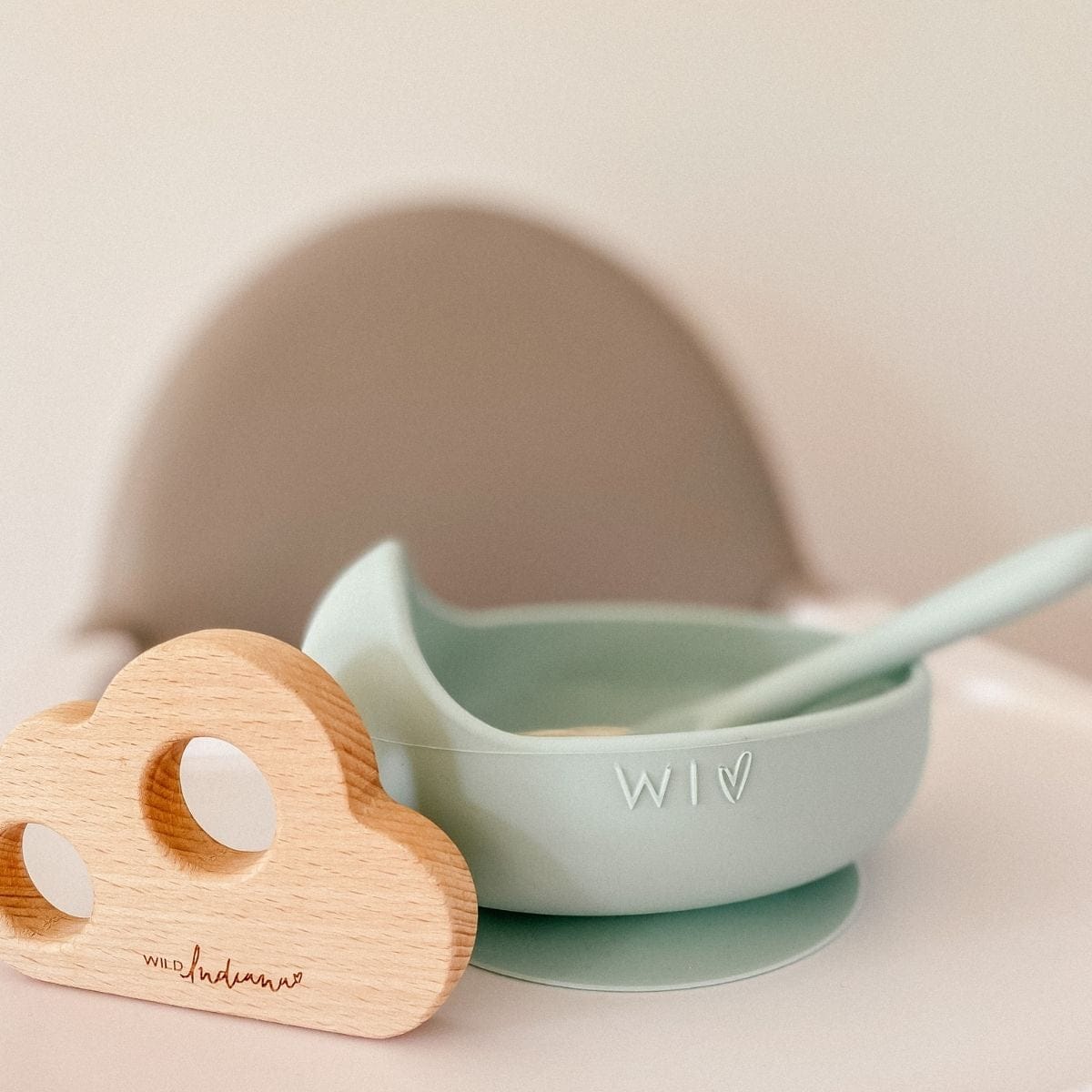 Wild Indiana Baby Silicone Suction Bowl + Spoon Wild Indiana Baby Silicone Suction Bowl + Spoon 