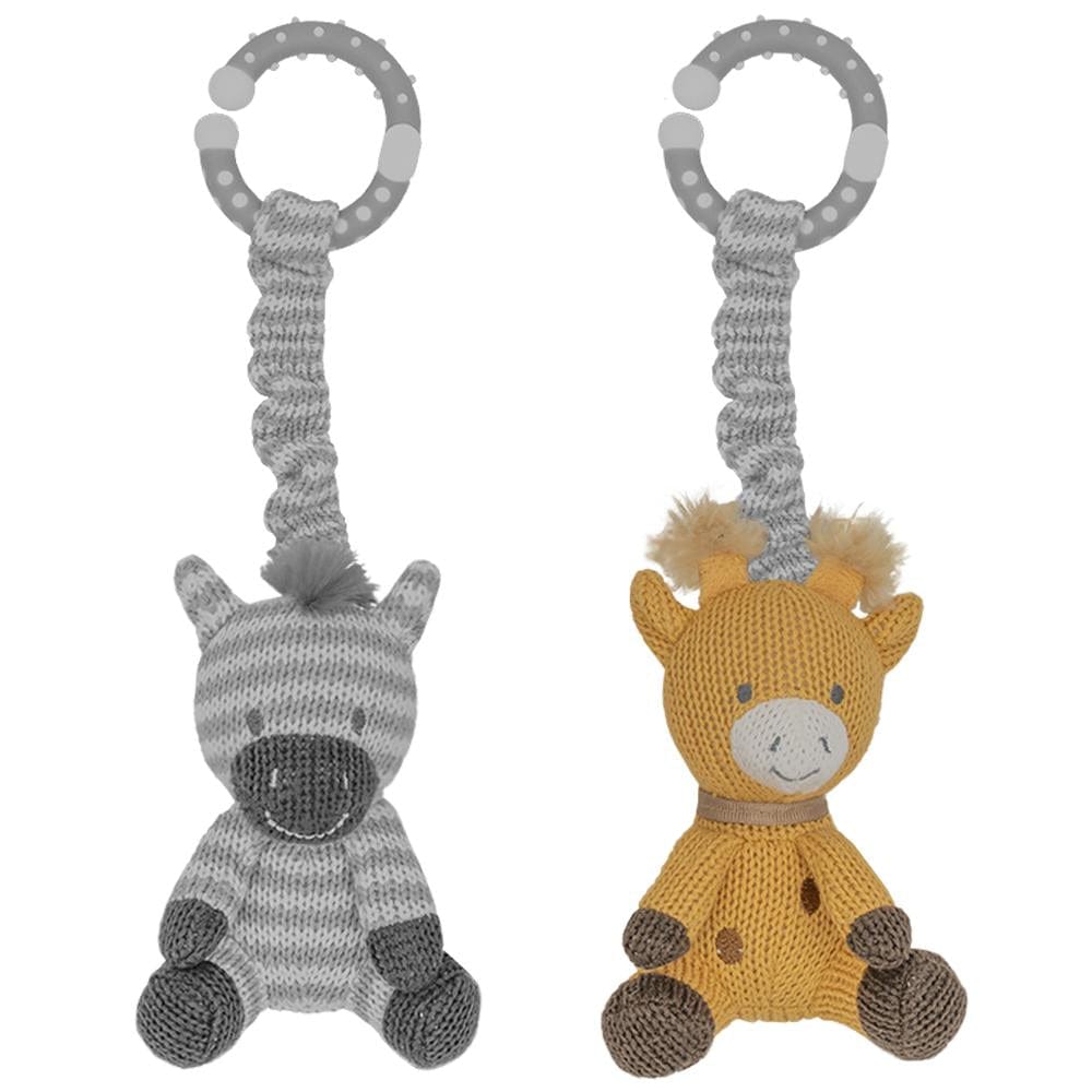 Living Textiles Savanna Babies Stroller Toys - Giraffe And Zebra Living Textiles Savanna Babies Stroller Toys - Giraffe And Zebra 